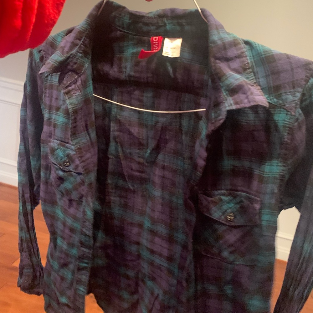 Divided plaid flannel